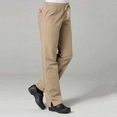 Khaki - Maevn Red Panda Half Elastic Pant