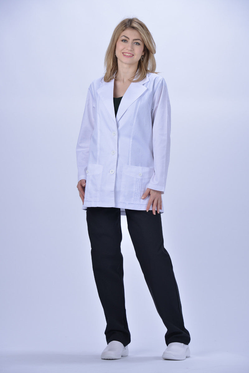 White - Avida Lab Coats Women's Antimicrobial Lab Coat