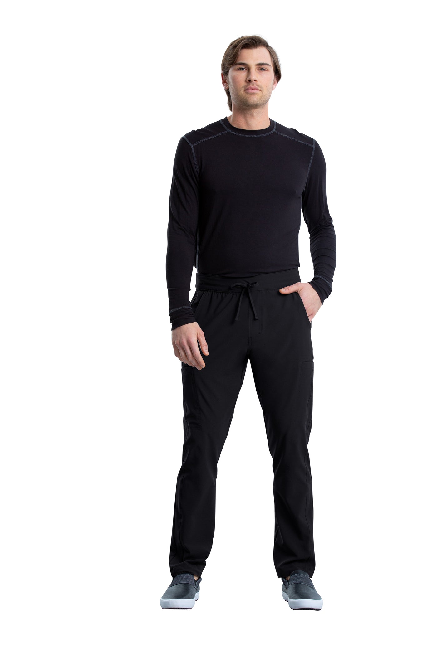 Black - Cherokee iFlex Men's Drawstring Cargo Pant