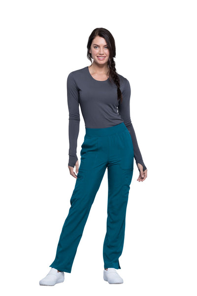 Caribbean Blue - Cherokee Infinity Mid Rise Pull On Pant