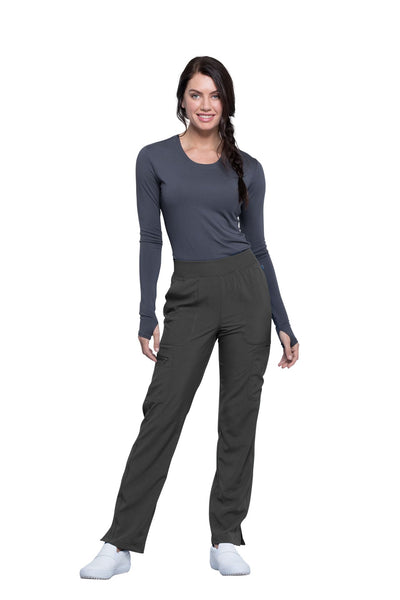 Pewter - Cherokee Infinity Mid Rise Pull On Pant