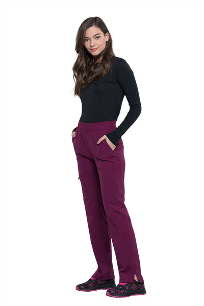 Wine - Cherokee Infinity Mid Rise Pull On Pant