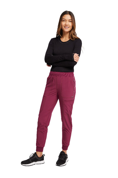 Wine - Cherokee Infinity Mid Rise Jogger Pant