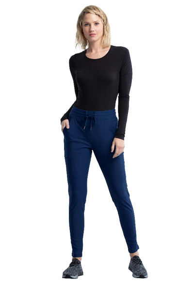 Navy - Cherokee Form Mid Rise Drawstring Pant