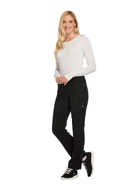 Black - Cherokee Infinity Mid Rise Drawstring Pant