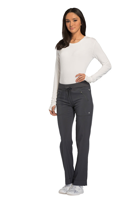 Pewter - Cherokee Infinity Mid Rise Drawstring Pant