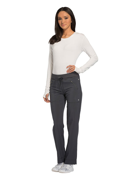 Pewter - Cherokee Infinity Mid Rise Drawstring Pant