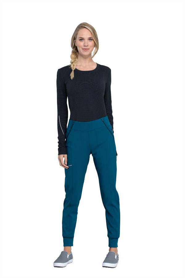 Caribbean Blue - Cherokee Infinity Mid Rise Jogger Pant