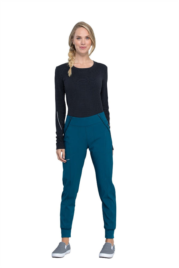 Caribbean Blue - Cherokee Infinity Mid Rise Jogger Pant