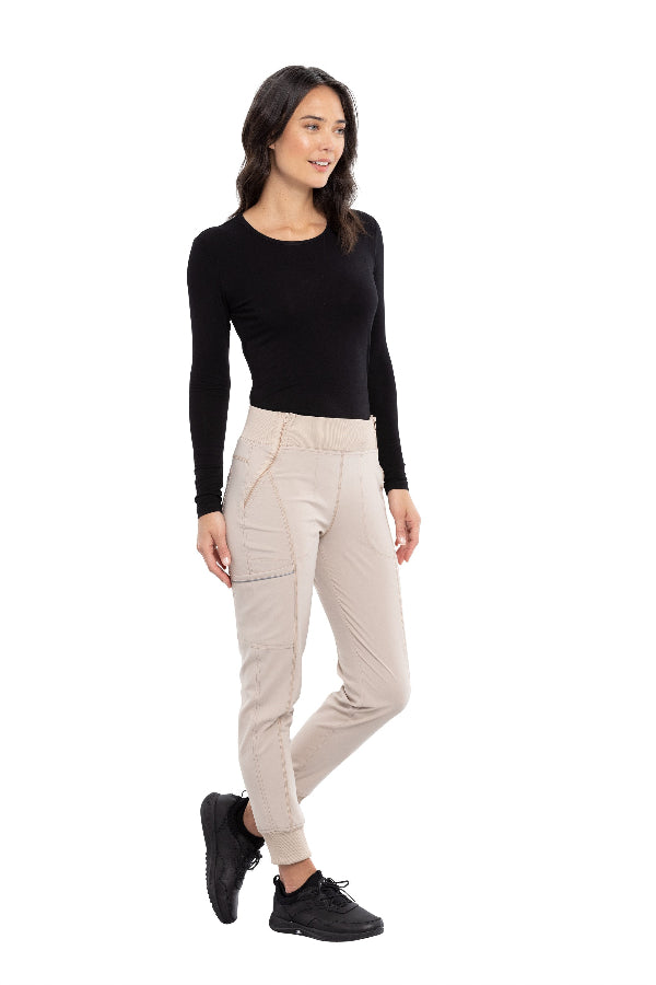 Khaki - Cherokee Infinity Mid Rise Jogger Pant