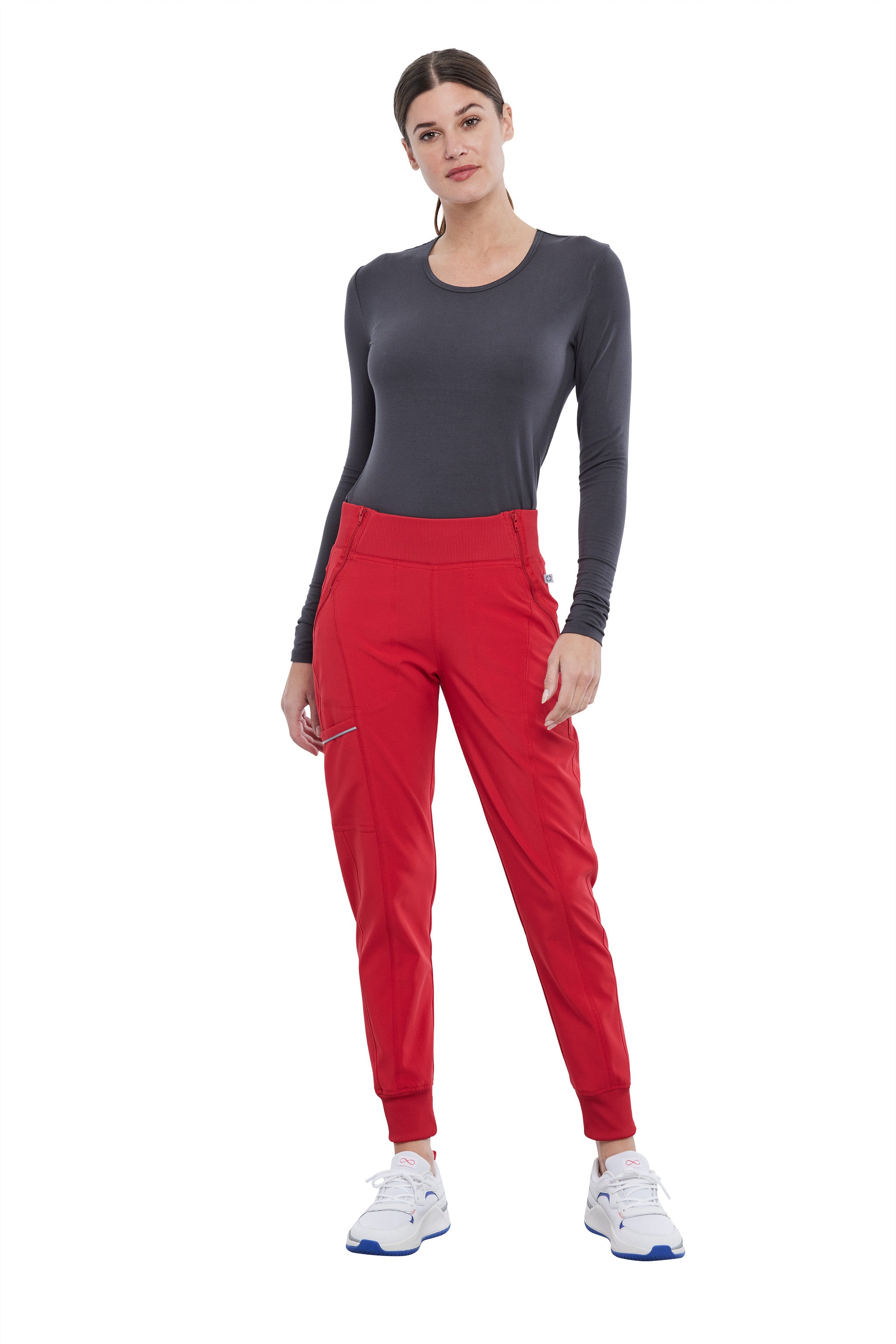 Red - Cherokee Infinity Mid Rise Jogger Pant