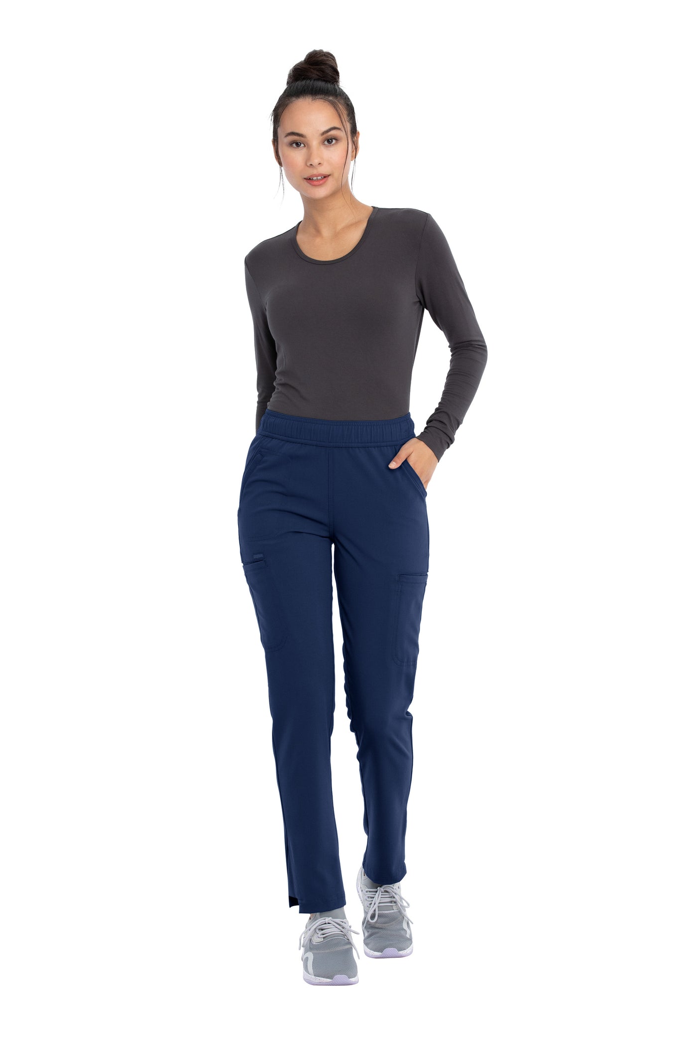 Navy - Cherokee Euphoria Mid Rise Drawstring Pant