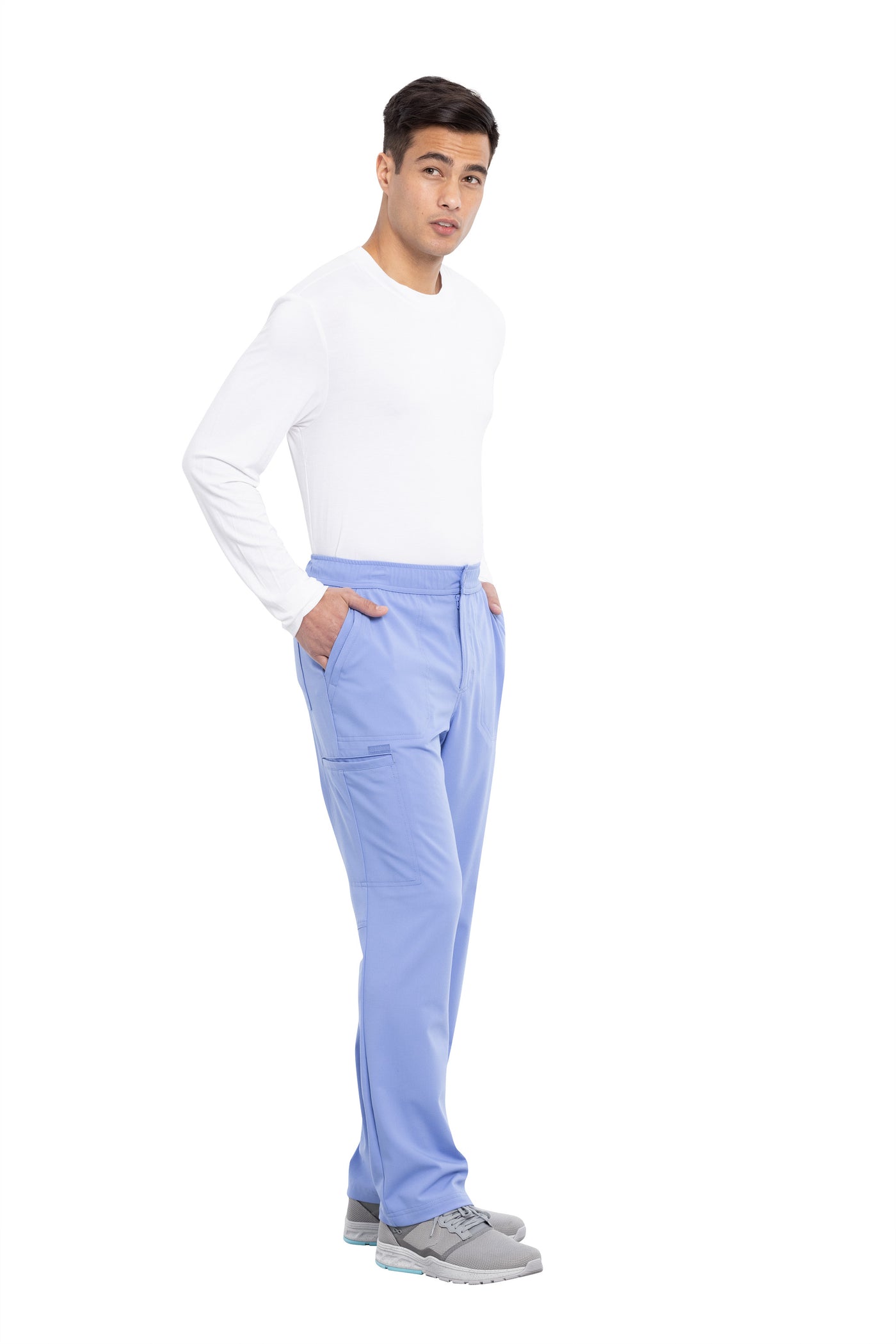 Ciel Blue - Cherokee Euphoria Men's Fly Front Cargo Pant