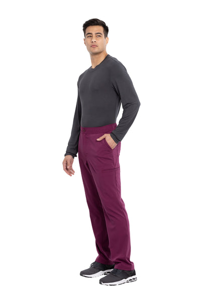 Wine - Cherokee Euphoria Men's Fly Front Cargo Pant