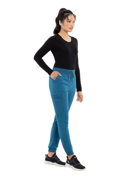 Caribbean Blue - Cherokee Euphoria Mid Rise Jogger