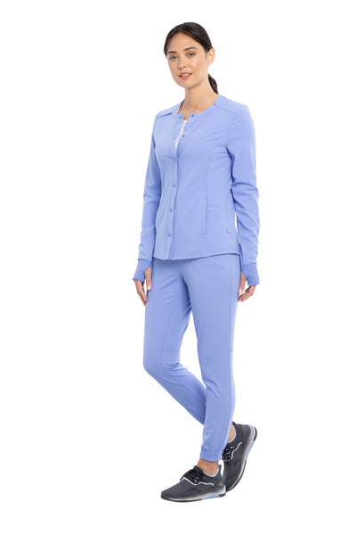 Ciel Blue - Cherokee Euphoria Snap Front Jacket