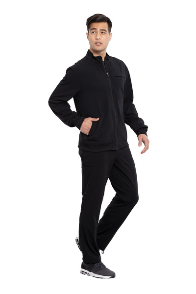 Black - Cherokee Euphoria Men's Zip Front Jacket
