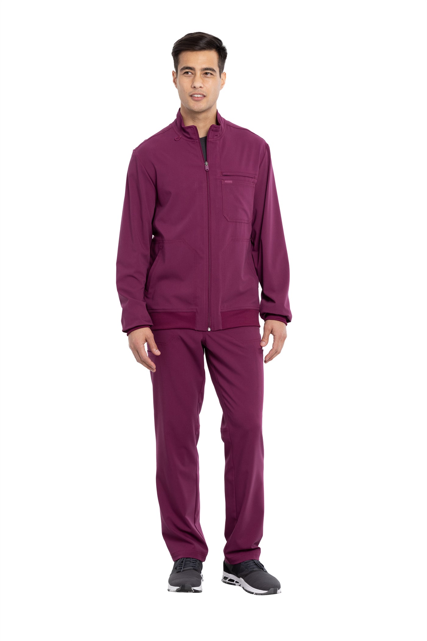 Wine - Cherokee Euphoria Men's Zip Front Jacket