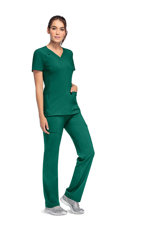 Hunter - Cherokee iFlex V-Neck Knit Panel Top