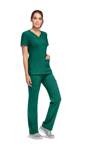 Hunter - Cherokee iFlex V-Neck Knit Panel Top