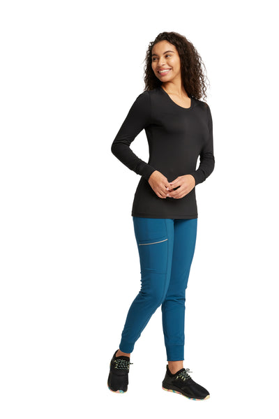 Black - Cherokee Infinity Long Sleeve Underscrub Knit Tee