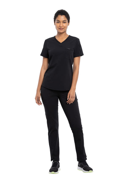 Black - Cherokee Euphoria V-Neck Top