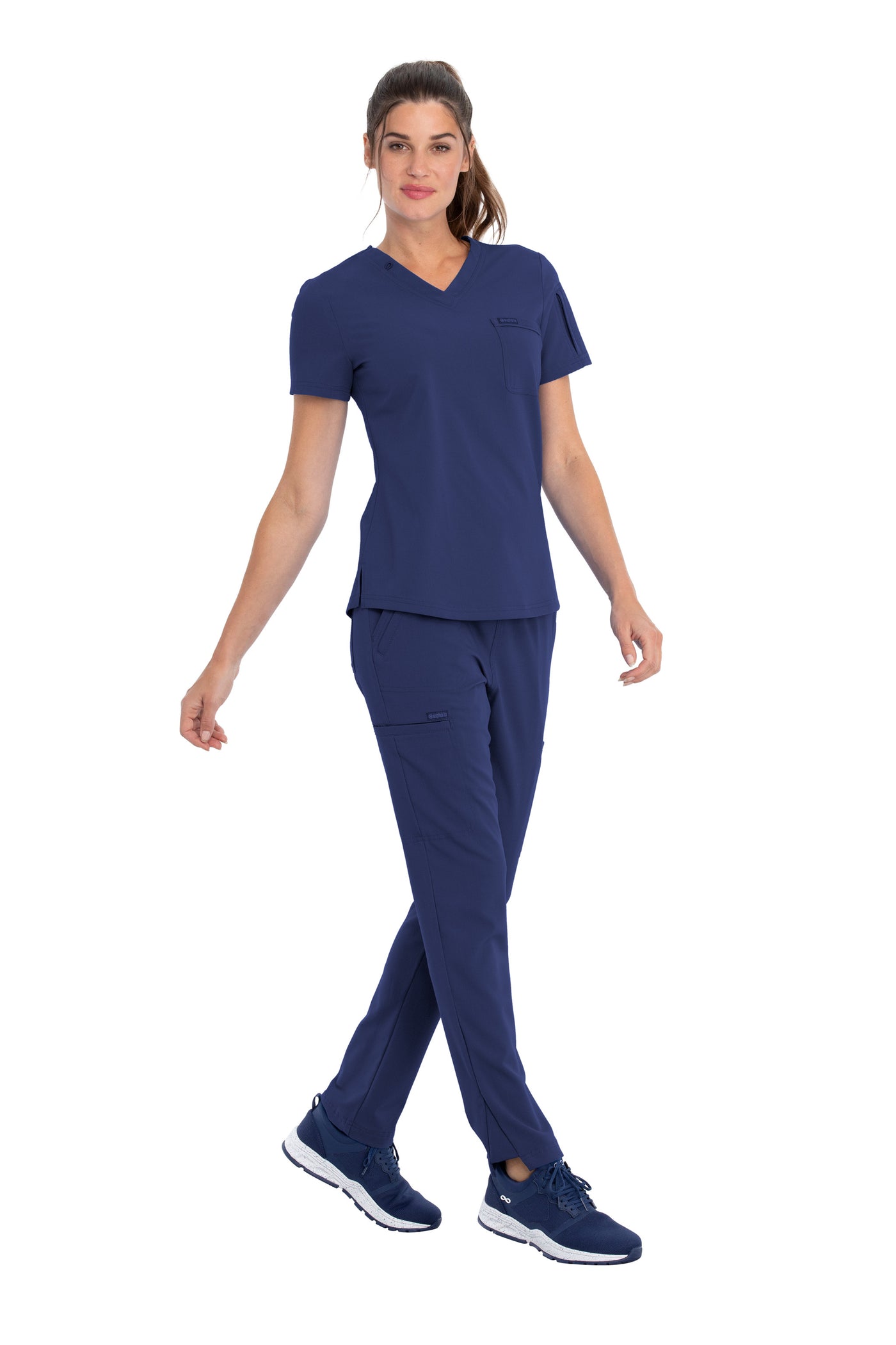 Navy - Cherokee Euphoria V-Neck Top