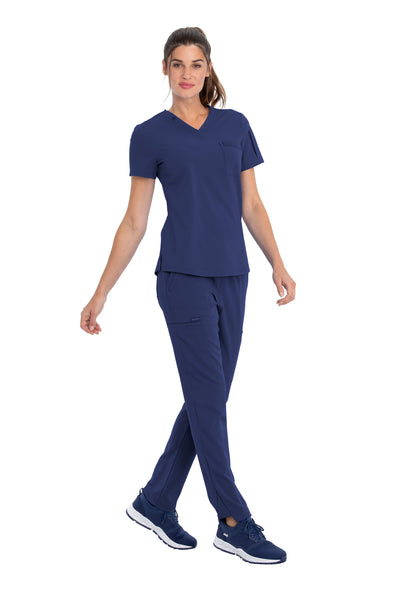 Navy - Cherokee Euphoria V-Neck Top
