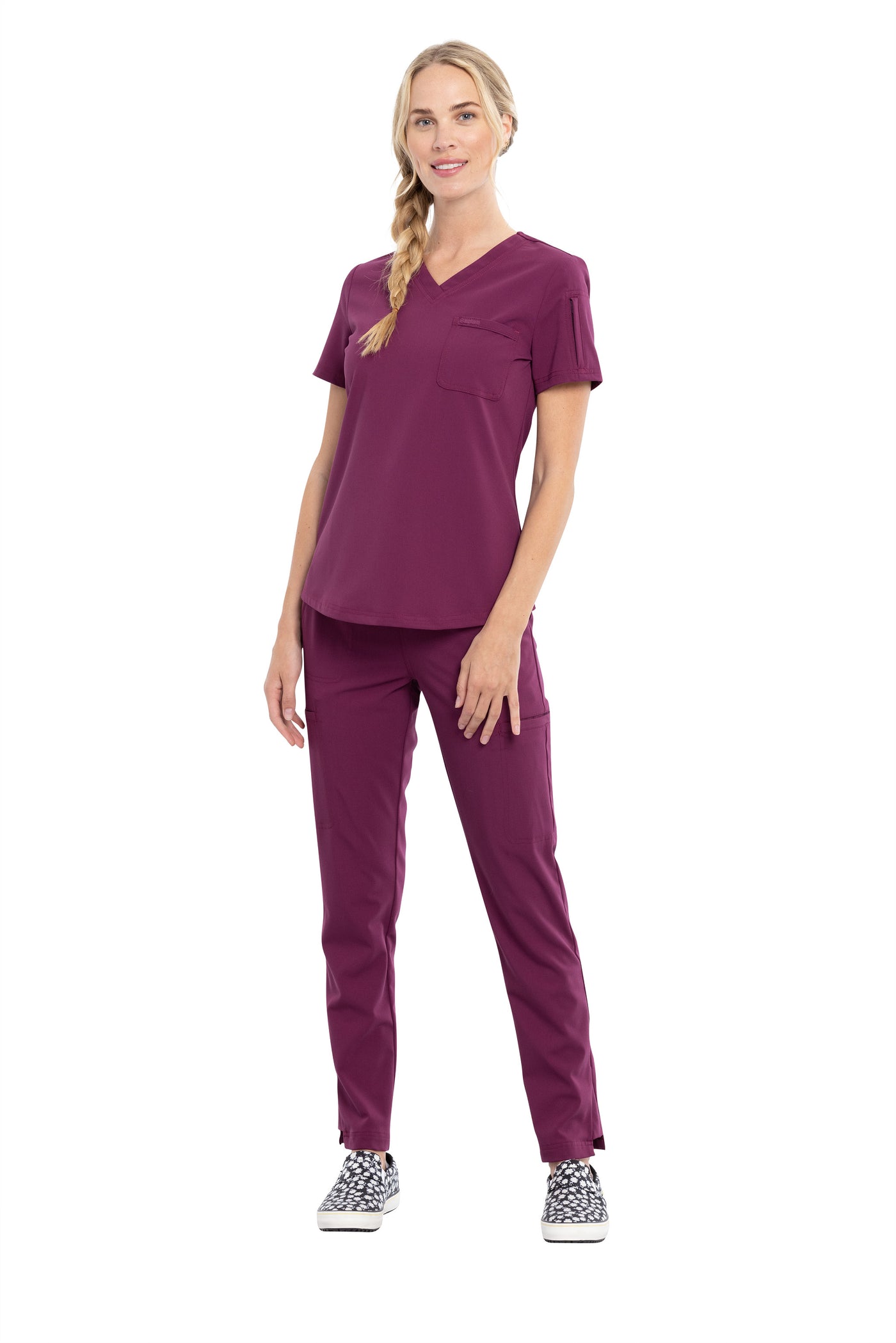 Wine - Cherokee Euphoria V-Neck Top