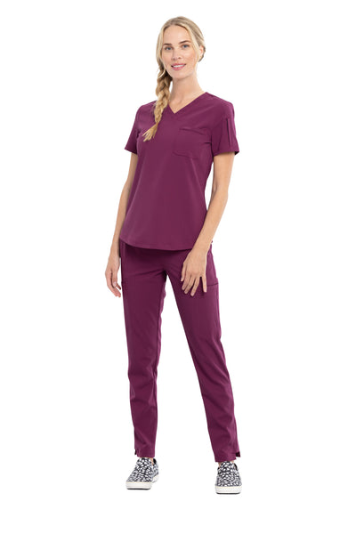 Wine - Cherokee Euphoria V-Neck Top