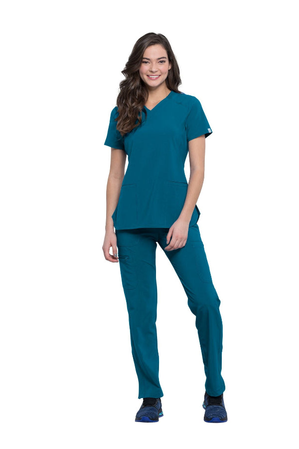 Caribbean Blue - Cherokee Infinity V-Neck Top