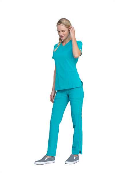 Teal Blue - Cherokee Infinity V-Neck Top