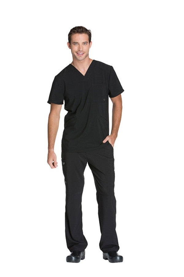 Black - Cherokee Infinity Men's V-Neck Top