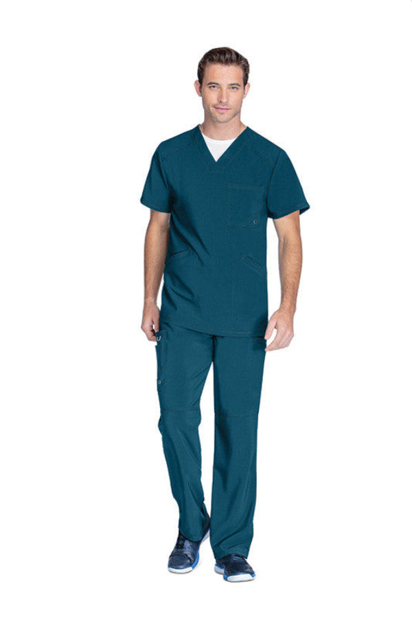 Caribbean Blue - Cherokee Infinity Men's V-Neck Top