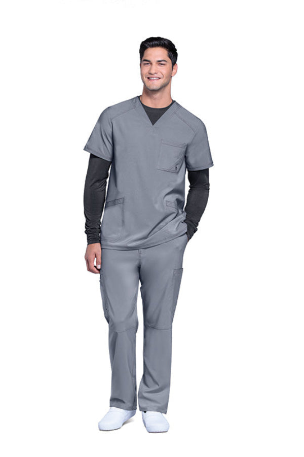 Grey - Cherokee Infinity Men's V-Neck Top