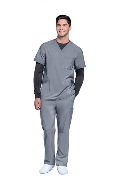 Grey - Cherokee Infinity Men's V-Neck Top