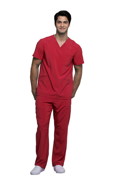Red - Cherokee Infinity Men's V-Neck Top