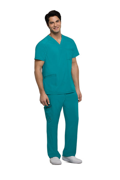 Teal Blue - Cherokee Infinity Men's V-Neck Top