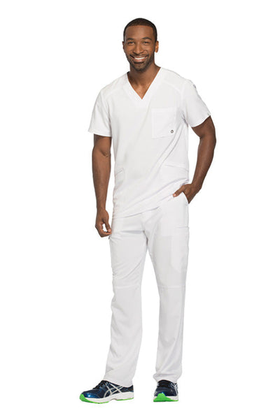 White - Cherokee Infinity Men's V-Neck Top