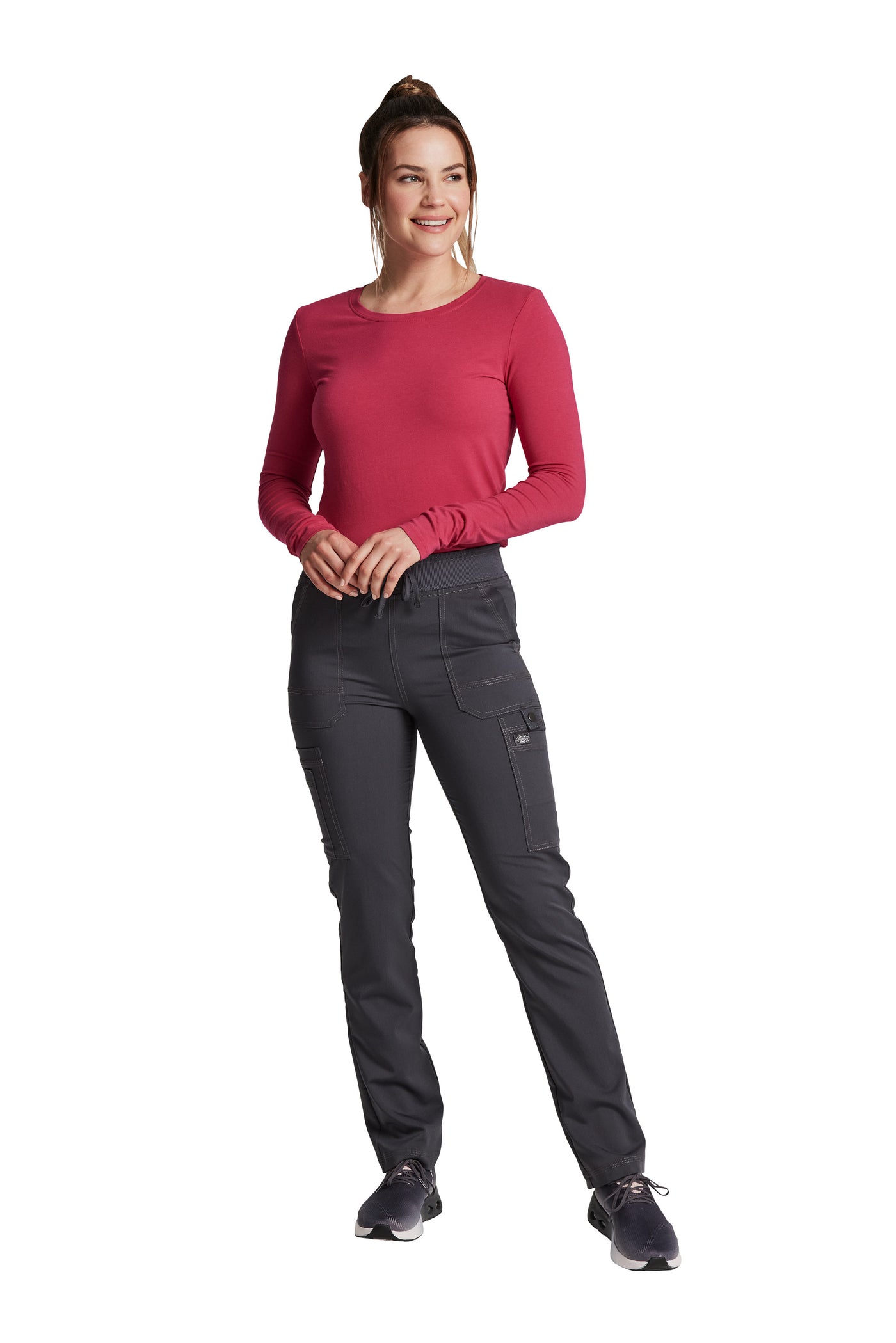 Pewter - Dickies Balance Mid Rise Drawstring Cargo Pant