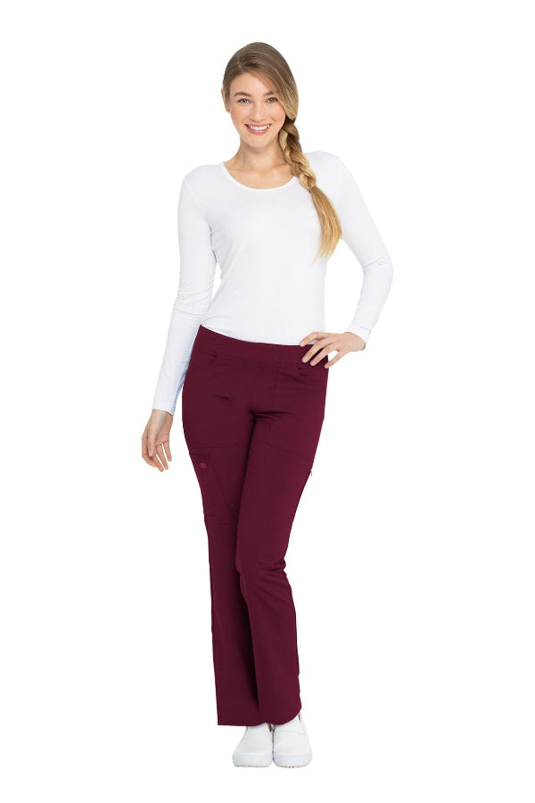 Wine - Dickies Balance Mid Rise Pull On Pant