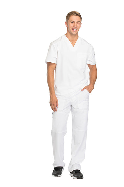 White - Dickies Dynamix Men's V-Neck Top