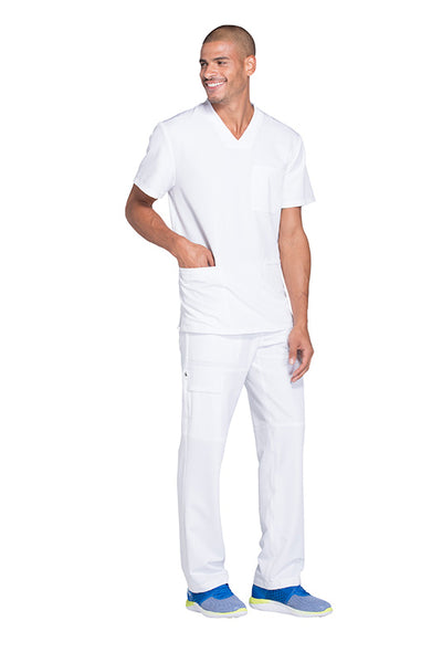 White - Dickies Dynamix Men's V-Neck Top