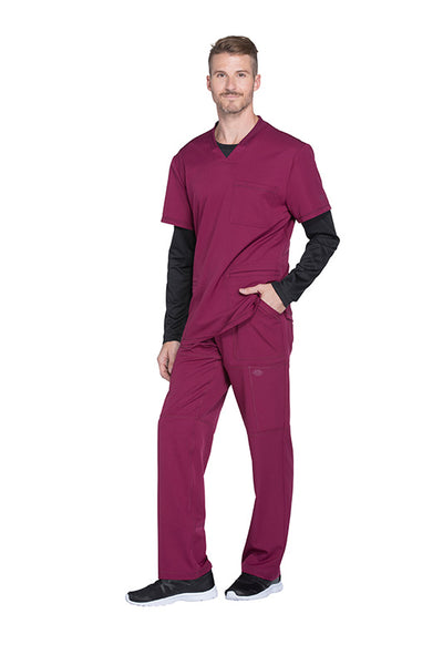 Wine - Dickies Dynamix Men's V-Neck Top