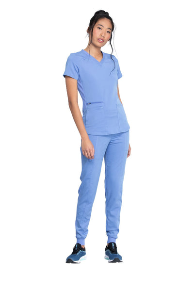 Ciel - Dickies Balance V-Neck Top With Rib Knit Panels
