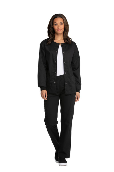 Black - Genuine Dickies Industrial Strength Unisex Snap Front Jacket