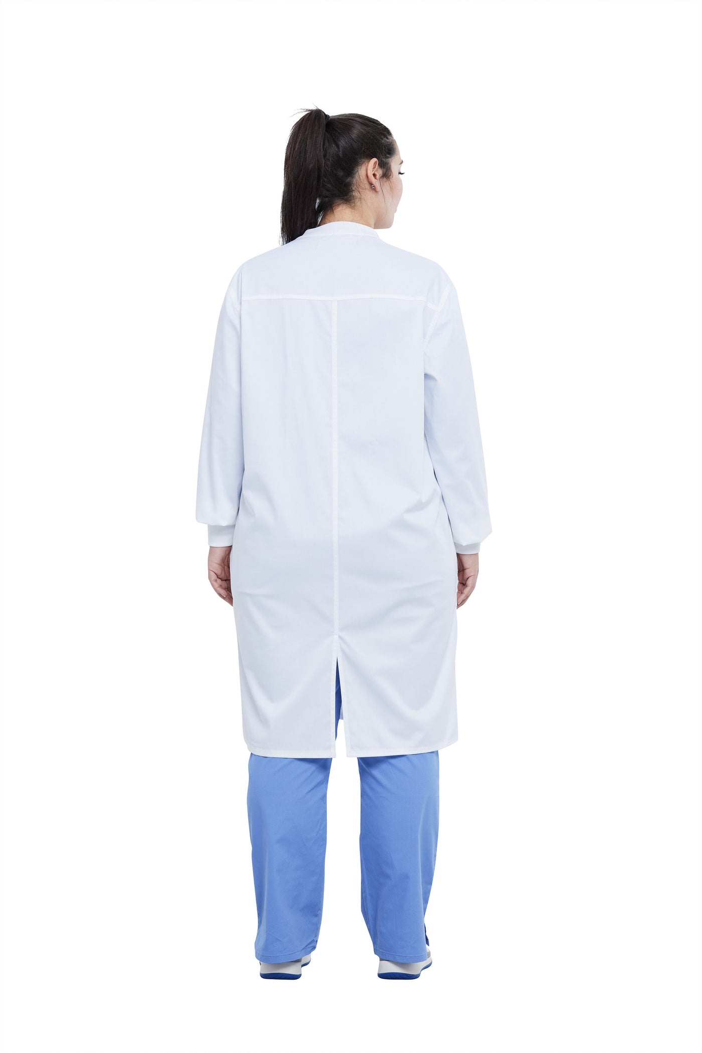 White - Genuine Dickies Industrial Strength 36" Unisex Snap Front Lab Coat