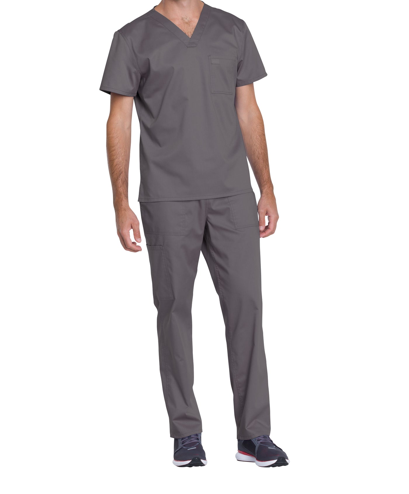Pewter - Genuine Dickies Industrial Strength Unisex V-Neck Top (1 Pocket)