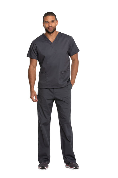 Pewter - Genuine Dickies Industrial Strength Unisex V-Neck Top (2 Pockets)