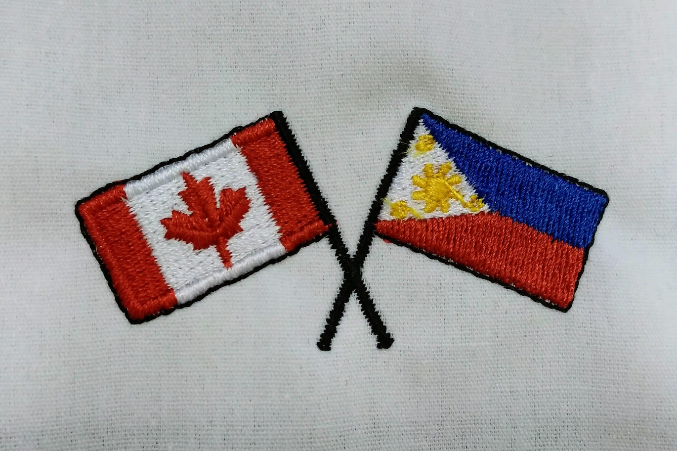 Embroidery - Canada - Philippines Flags